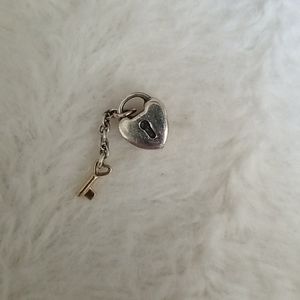 Heart lock pandora charm